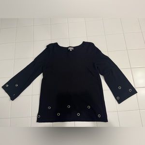 Neiman Marcus Grommet Sweater Top